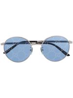 Gucci Eyewear lunettes de soleil à monture ronde - Argent
