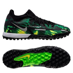 Nike Phantom GT 2 Academy DF TF Shockwave - Zwart/Zilver/Groen