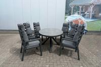 Tuinset Harmonia - Ovale tafel met 6 verstelbare stoelen- - Aluminium- Sens-Line Tuinset Harmonia - Ovale tafel met 6 verstelbare stoelen- - Aluminium- Sens-Line