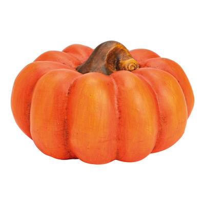 Pompoen van klei, oranje (B/H/D) 19x13x19 cm