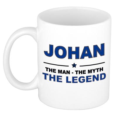 Johan cadeau mok - man myth legend - naam koffiemok - 300 ml - collega - vaderdag