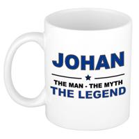 Johan cadeau mok - man myth legend - naam koffiemok - 300 ml - collega - vaderdag