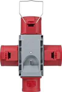 Brennenstuhl 1081670 netstekker adapter Grijs, Rood