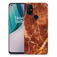 OnePlus Nord N10 5G TPU Siliconen Hoesje Marmer Bruin - thumbnail