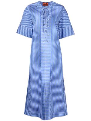 colville robe mi-longue à détail de laçage - Bleu