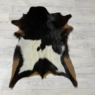 Geitenhuid bruin zwart wit 80x65cm