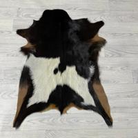 Geitenhuid bruin zwart wit 80x65cm