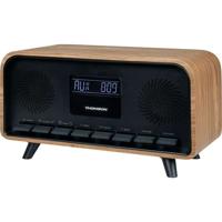 Bluetooth wekkerradio - THOMSON - Vintage Cosy - 30 W, FM-radio, dubbele wekker, LCD-scherm, USB-C-oplader, voeding. 230V
