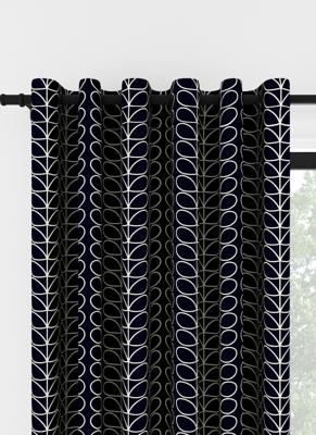Orla Kiely - Ringgordijn - Linear Stem Navy Whale