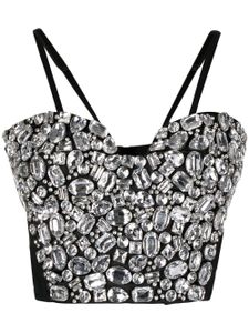 Dolce & Gabbana haut-corset à ornements strassés - Noir