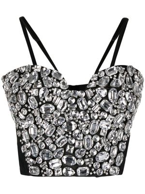 Dolce & Gabbana haut-corset à ornements strassés - Noir
