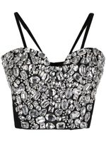 Dolce & Gabbana haut-corset à ornements strassés - Noir