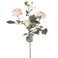 Kunstbloem roos Ariana - wit - 73 cm - kunststof steel - decoratie bloemen   -
