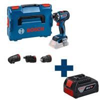 Bosch Professional GSR 18V-90 FC Accu Schroefboormachine FlexiClick 18V Basic Body + 3x Hulpstukken in L-Boxx - 06019K6203