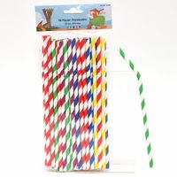 Drinkrietjes buigbaar - papier - set 50x - multicolor kleuren - 20 cm - verjaardag/feestje
