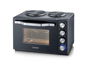 Severin 2074 Mini-oven Timerfunctie, Grillfunctie, Met kookfunctie, Controlelampje 30 l