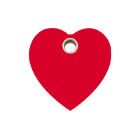 Heart III plastic dierenpenning medium/gemiddeld 3,01 cm x 3,01 cm - RedDingo