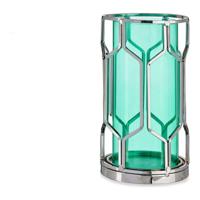 Kaarshouder Gift Decor SW120660B SW120660B Blauw Zilverkleurig Zilver Metaal Glas 11,5 x 19,5 x 11,5 cm