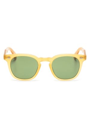 Garrett Leight lunettes de soleil Byrne à monture ronde - Jaune