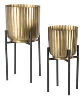 LABEL51 Plantenstandaard 'Plantin' Set van 2 stuks, kleur Antiek Goud