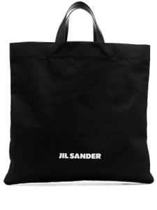 Jil Sander sac cabas à logo imprimé - Noir