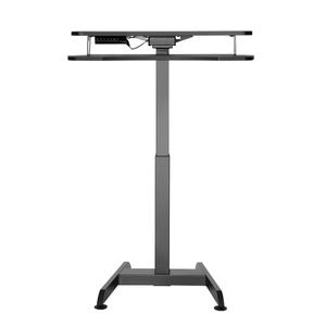 LogiLink EO0014 Statafel Kleur tafelblad: Zwart Elektrisch in hoogte verstelbaar, Ergonomisch, Toetsenbordplateau (uittrekbaar) Hoogte (max.): 1220 mm