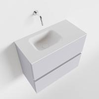 Toiletmeubel Mondiaz Ada | 60 cm | Meubelkleur Cale | Lex wastafel Talc Links | Zonder kraangat