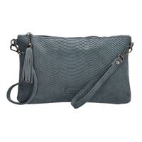 Beagles Clutch / Schoudertasje Snake Jeansblauw