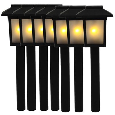 7x Tuinlamp fakkel / tuinverlichting met vlam effect 34,5 cm