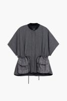 Hondstooth poncho - BLACK - U