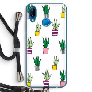 Sanseveria: Huawei P20 Lite Transparant Hoesje met koord