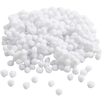Creativ Company Pom-poms, d 5 mm, wit, 550 stuk/ 1 doos