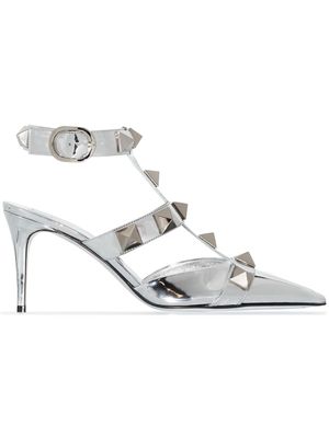 Valentino Garavani escarpins Roman Stud 80 mm en cuir - Argent