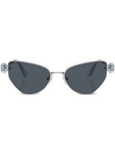 Swarovski lunettes de soleil à monture papillon - Argent