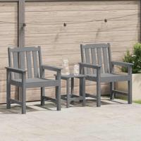 Tuinstoel 2 pcs Lichtgrijs 65.5 x 59 x 88cm Kunststof