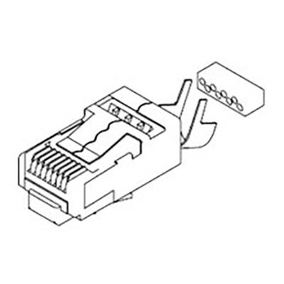 Molex Molex MOL DataCom & Specialty CAT 5-7 MOD jack/PLU 449150011 Stekker Doorzichtig 1 stuk(s)