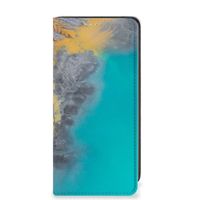 Samsung Galaxy A41 Standcase Marble Blue Gold - thumbnail