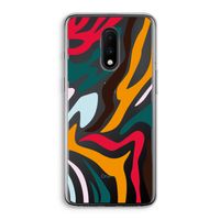 Colored Zebra: OnePlus 7 Transparant Hoesje