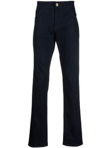 Corneliani pantalon droit à taille mi-haute - Bleu