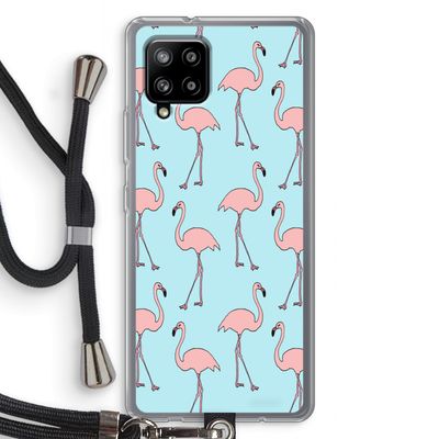 Anything Flamingoes: Samsung Galaxy A42 5G Transparant Hoesje met koord