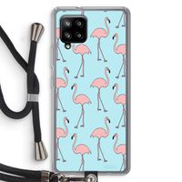 Anything Flamingoes: Samsung Galaxy A42 5G Transparant Hoesje met koord