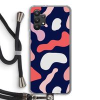 Memphis Shapes Pink: Samsung Galaxy A32 5G Transparant Hoesje met koord