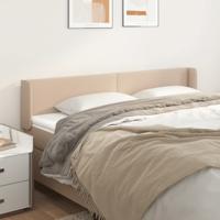 Hoofdbord met randen 163x16x78/88 cm kunstleer cappuccinokleur