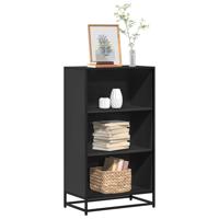 Boekenkast 60x35x107,5 cm bewerkt hout zwart