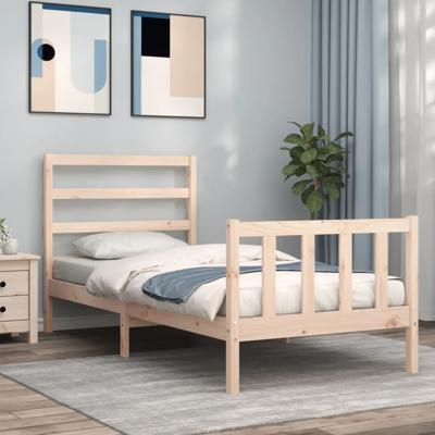 Bedframe zonder matras massief grenenhout 90x190 cm