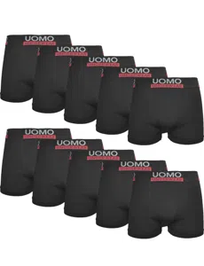 Uomo 10-Pack Heren Boxershort microfiber - Uni Black