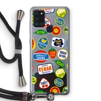 Fruitsticker: Samsung Galaxy A21s Transparant Hoesje met koord