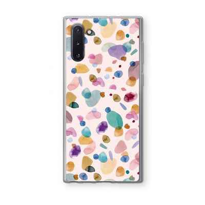 Terrazzo Memphis Pink: Samsung Galaxy Note 10 Transparant Hoesje