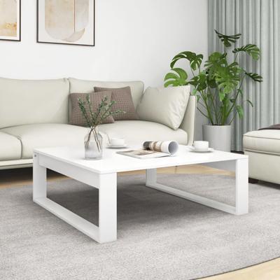 Salontafel 100x100x35 cm bewerkt hout wit