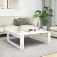 Salontafel 100x100x35 cm bewerkt hout wit
